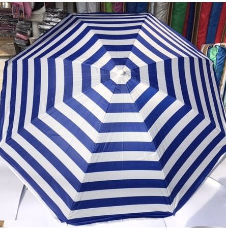 Зонт для сада, пляжа круглый с наклоном 1,8 м цветной с серебренным покрытием - фото 1 - id-p547524322
