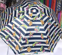 Зонт для сада, пляжа круглый с наклоном 2,2 м с серебряным напылением цвета в ассортименте
