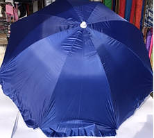 Парасолька для саду, пляжу кругла однотонна 2,2 м зі срібним напиленням 