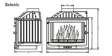Камінна топка Invicta 700 Selenic із шибером (зкижка на димарь), фото 2