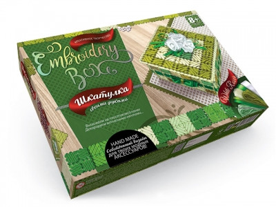 EMB-01-04 Набір для творчості «Embroidery box» "Біла троянда" (Україна), фото 1