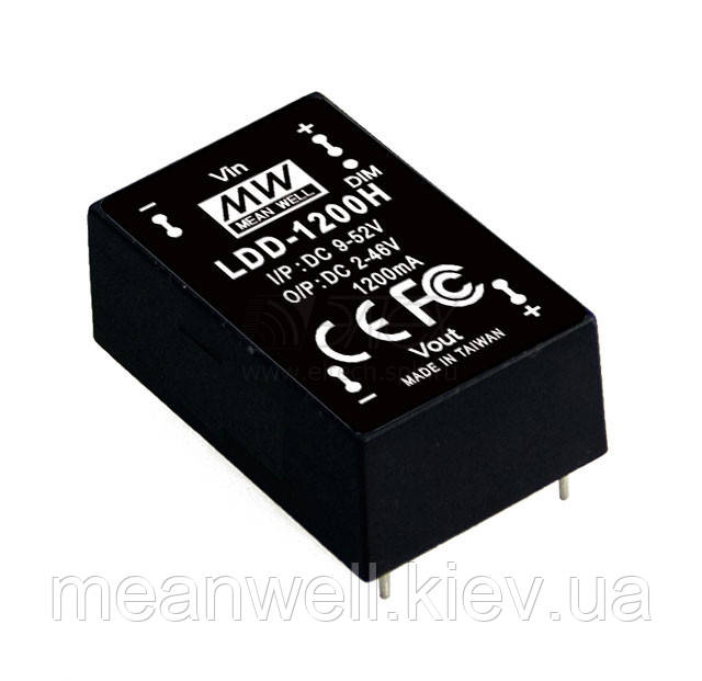 LDD-1500H DC DC драйвер світлодіодів Mean Well Vin 9 - 52VDC, Vout 2 - 46VDC, 1500ma