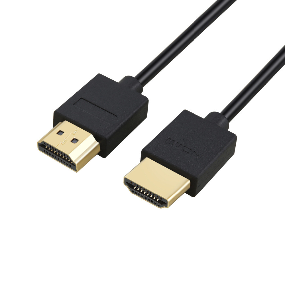 Кабель E-Cable HDMI - HDMI 1,5м Slim круглый черный - фото 1 - id-p547606300
