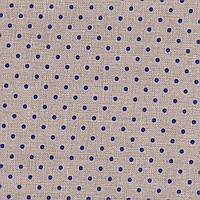 Ткань равномерного переплетения Zweigart Belfast 32 ct. Petit Point 3609/53009 Raw linen/blue dots (цвет сырог