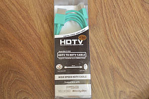 Кабель E-Cable HDMI - HDMI 1,5 м Slim круглий блакитний