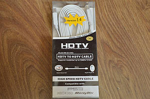 Кабель E-Cable HDMI - HDMI 3м плоский білий