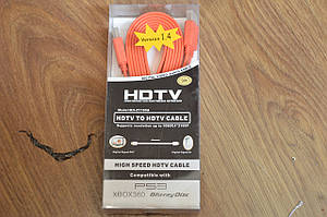 Кабель E-Cable HDMI - HDMI 3m червоний плоский