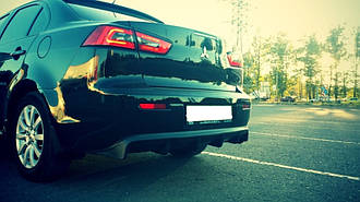 Дифузор заднього бампера Mitsubishi Lancer X 2007+ г.в. 