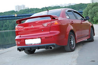 Дифузор заднього бампера Mitsubishi Lancer X 2007+ г.в. 