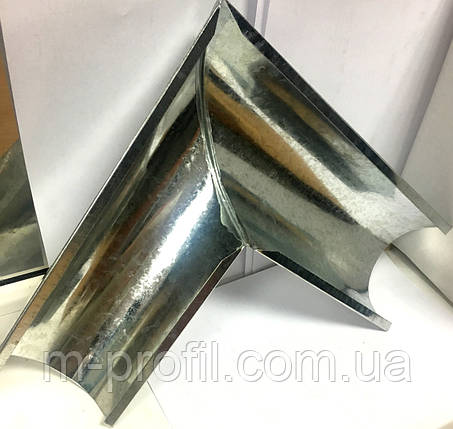 Поворот жолоба 125 мм, цинк, фото 1