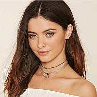 Чокер з підвісками жіночий потрійний