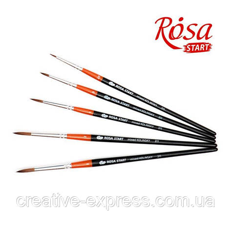 Колонок круглий, 311, No 0, к.р. пезель ROSA START, фото 1