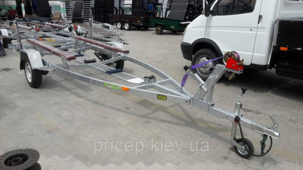 Човниковий причіп типу Казанка подовжений. Рама 6 м. Цинк, фото 1