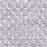 Ткань равномерного переплетения Zweigart Belfast 32 ct. Petit Point 3609/7349 Gray linen/white dots (серый в