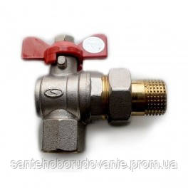 Кран кульовий кутовий з американкою 3/4"