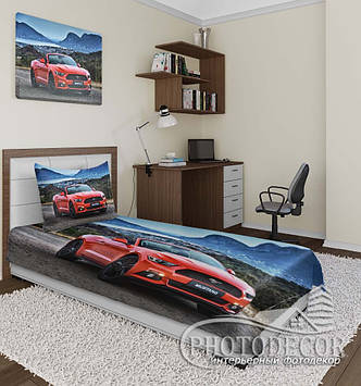 Фотопокрывало "Червоний Мустанг" (2,2м*2,0м)