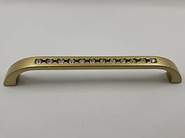 Ручка камінчики 128 мм золото