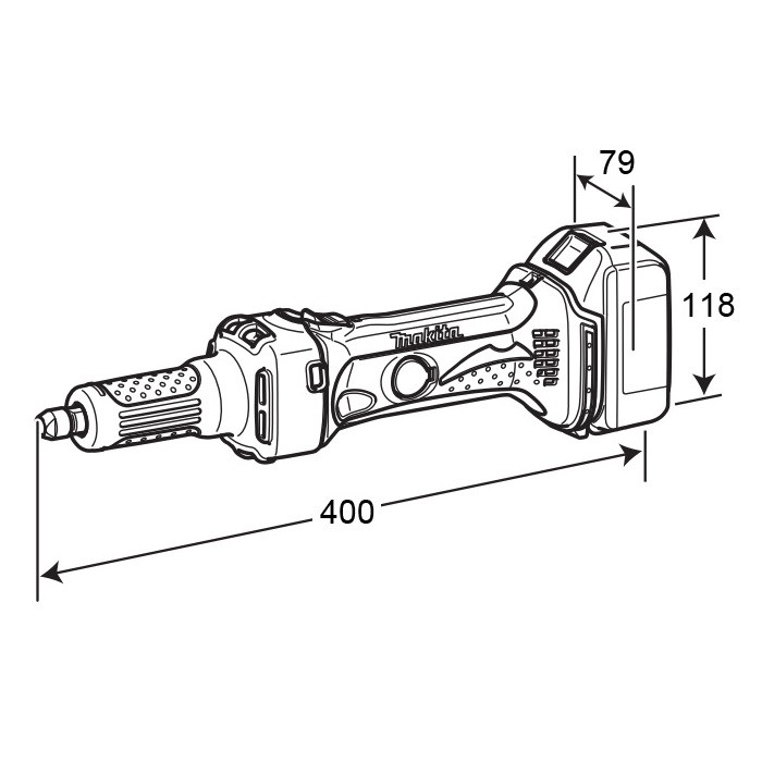 Аккумуляторная прямая шлифмашина Makita DGD 800 RFE - фото 4 - id-p547908389