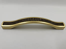 Ручка з чорним камінням 5348-128 мм