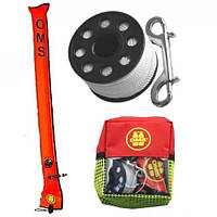 Буй OMS SAFETY III (пий 1.8 м замкнутий, шпуля 30 м, сумка)