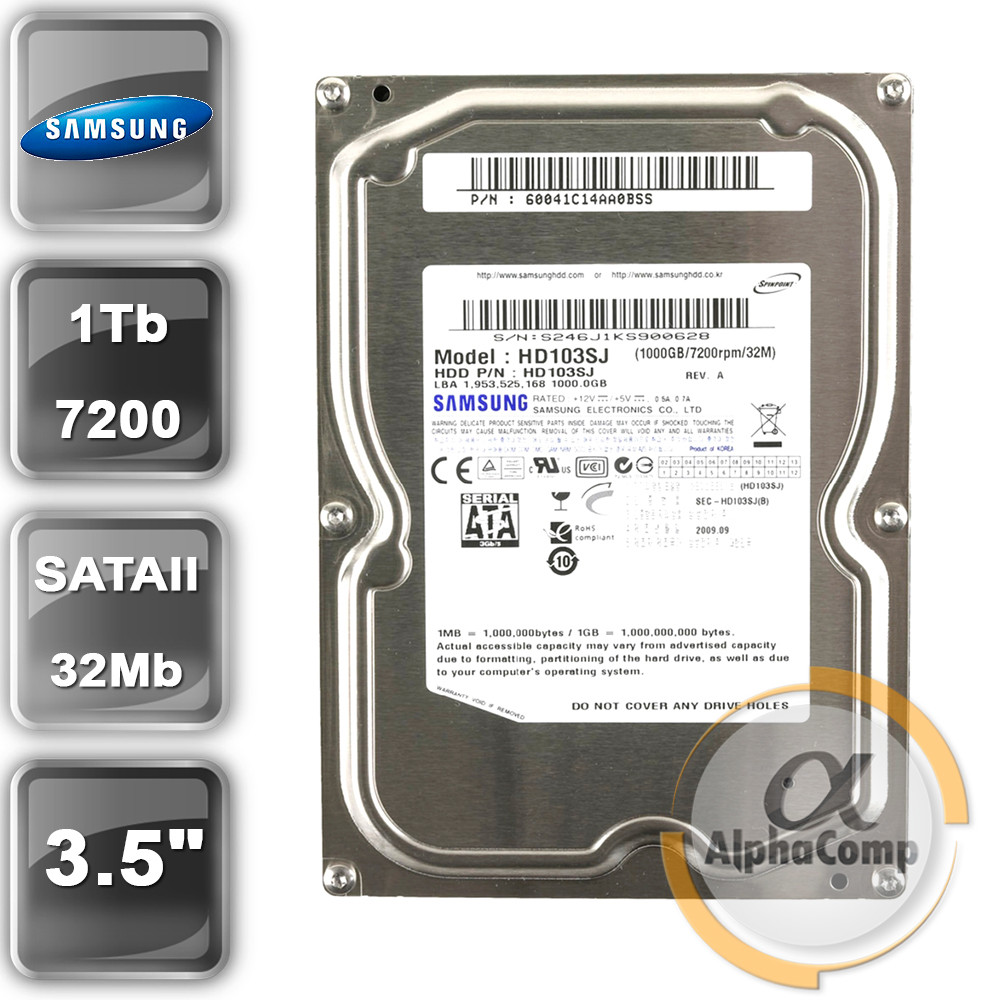 Жорсткий диск 3.5" 1 Tbb Samsung HD103SJ (32Mb • 7200 • SATAII) БУ