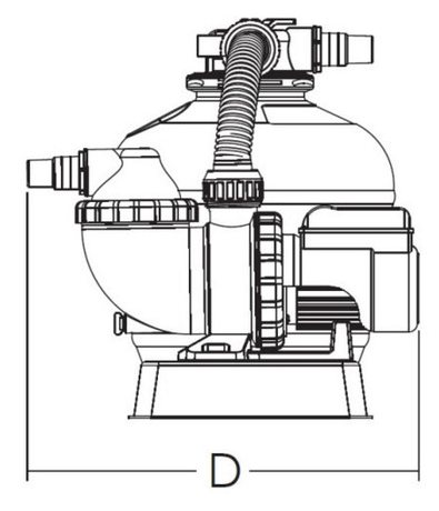 Пісочні фільтри Emaux серії FSU габаритні размеры_2 Пісочні фільтри Emaux серії FSU габаритні размеры_2