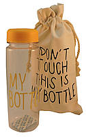 Бутылка My Bottle 500мл. с льняным чехлом, желтая (206)