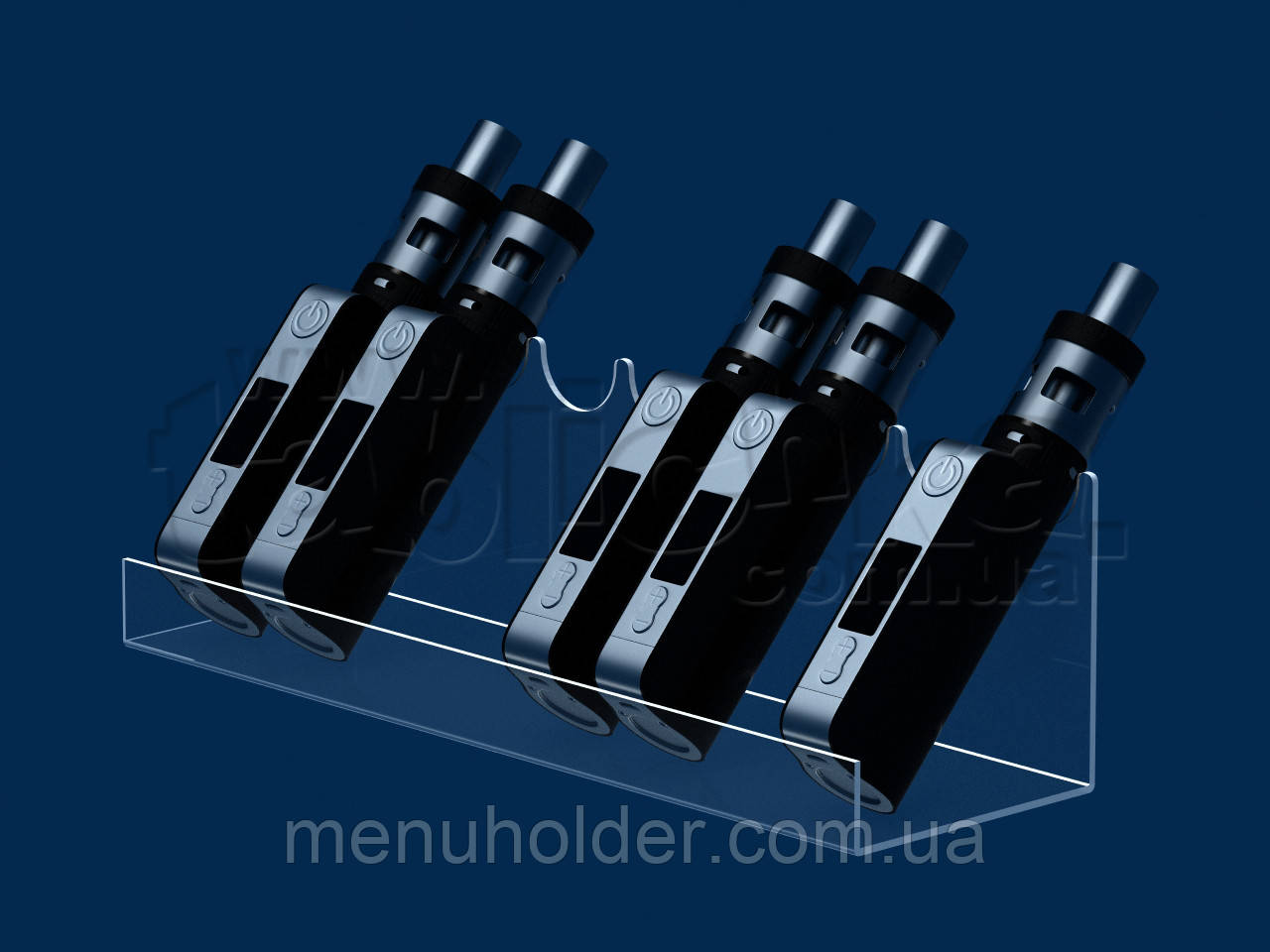 Настільна акрилова підставка під електронні пристрої 245×75 мм (прозора), акрил 3 мм, фото 1