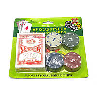 Карти гральні з фішками 24 шт.