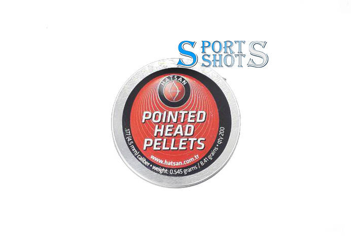 

Пули Hatsan Pointed Head Pellets 0.545г, 200шт/упк, кал.4.5мм