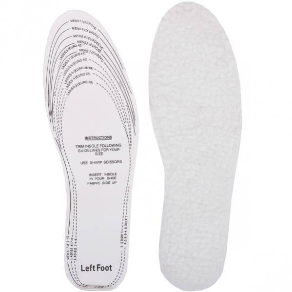 

Стельки для обуви белые с мехом, мультиразмер