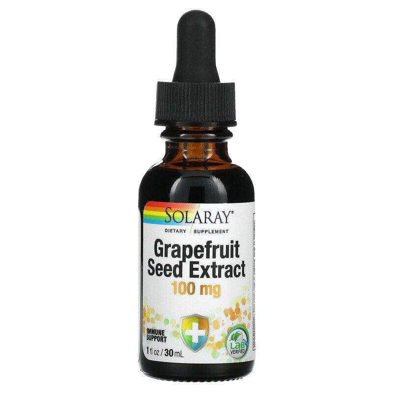 

Экстракт семян грейпфрута, Grapefruit Seed Extract, Solaray, 100 мг, 30 мл