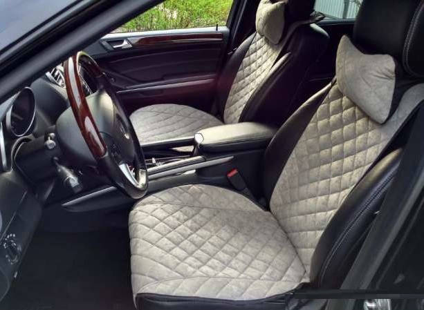 

Накидки на сиденья серые. Передний комплект. ШИРОКИЕ. Авточехлы