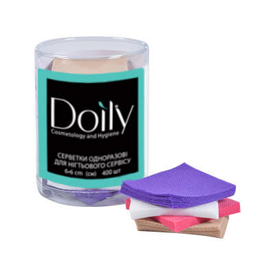 

Салфетки безворсовые Doily 6*6 цветные (400 шт./тубус), Разные цвета