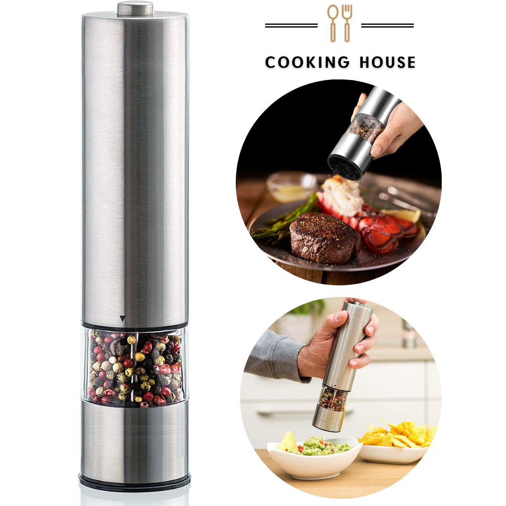 

Электрическая мельница Cooking House для специй, перца и соли., Серый