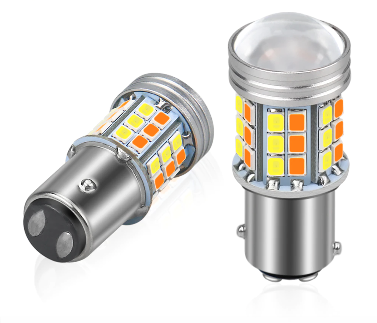 

Led P21/5W BAY15D 12V 1157 cветодиодная двухцветная лампа белый и желтый свет лед