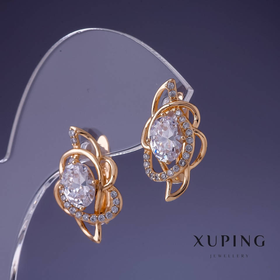 

Серьги Xuping 22х12мм " позолота 18К "