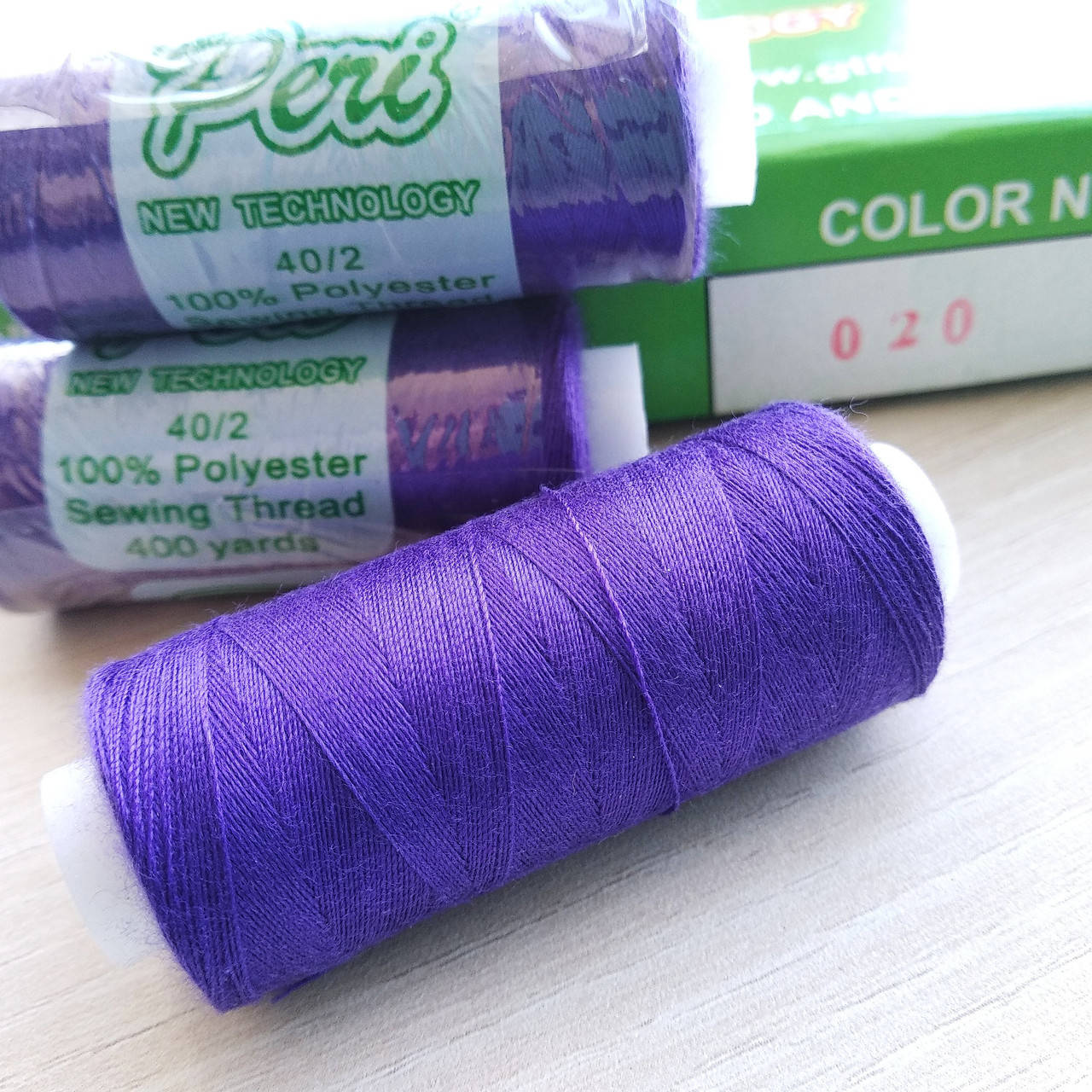 

Нитки Peri №40 котушка 400 ярд, фіолетова (020), Фиолетовый