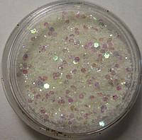 Прикраса для дизайну нігтів "Брокард", колір білий