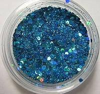 Прикраса для дизайну нігтів "Брокард", колір бірюзовий