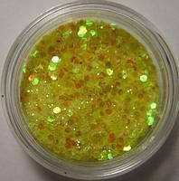 Прикраса для дизайну нігтів "Брокард", колір жовтий