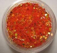 Прикраса для дизайну нігтів "Брокард", колір помаранчевий