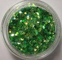 Прикраса для дизайну нігтів "Брокард", колір зелений