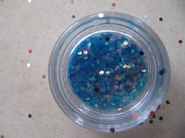 Прикраса для дизайну нігтів "Брокард", колір блакитний