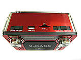 Радіоприймач колонка MP3 USB HS-1062URT Red, фото 4