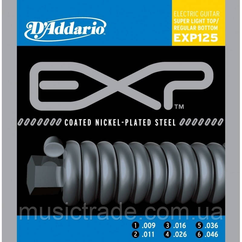 Струны D'Addario EXP125 Coated Electric Guitar 09/46