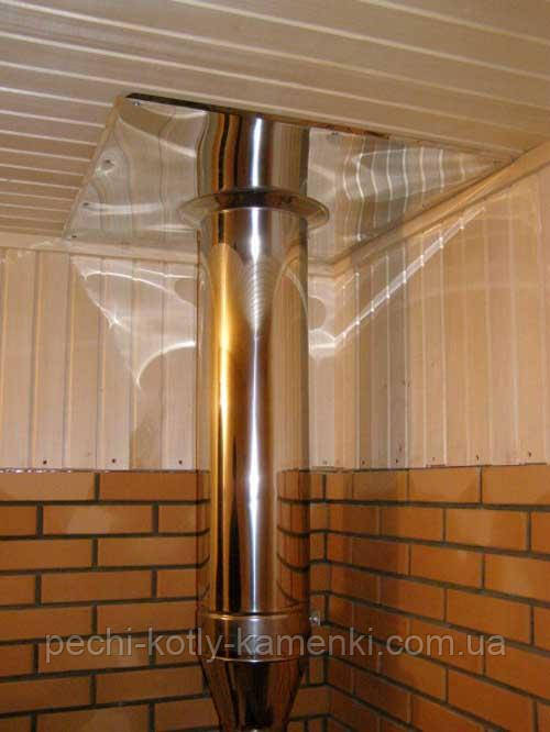 Прохід перекриття димоходом Як пройти перекриття в лазні