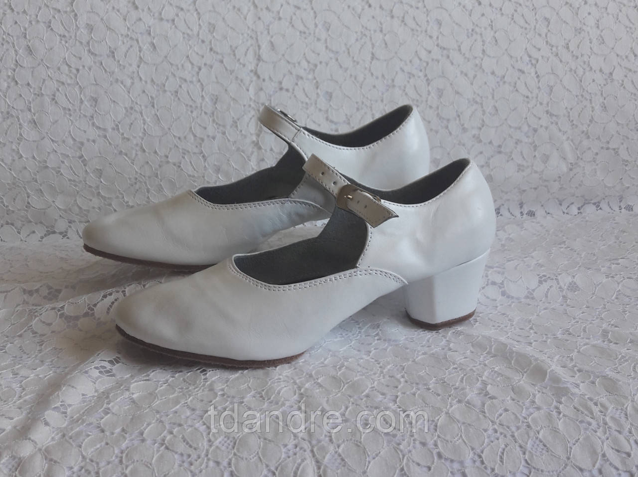 Туфли народные белые на раздельной подошве - фото 1 - id-p397807205