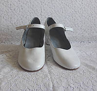 Туфлі народні білі на роздільній підошві, фото 3
