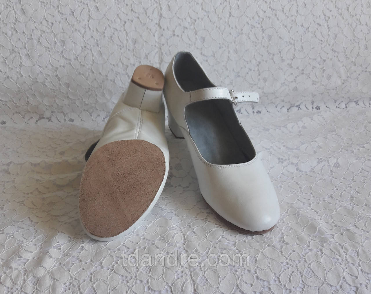 Туфли народные белые на раздельной подошве - фото 2 - id-p397807205
